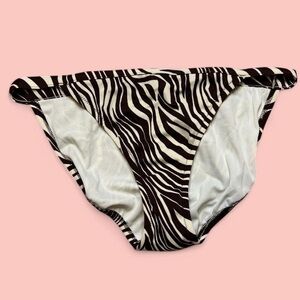 Brown and white zebra print bikini bottom size L  new without tags women’s